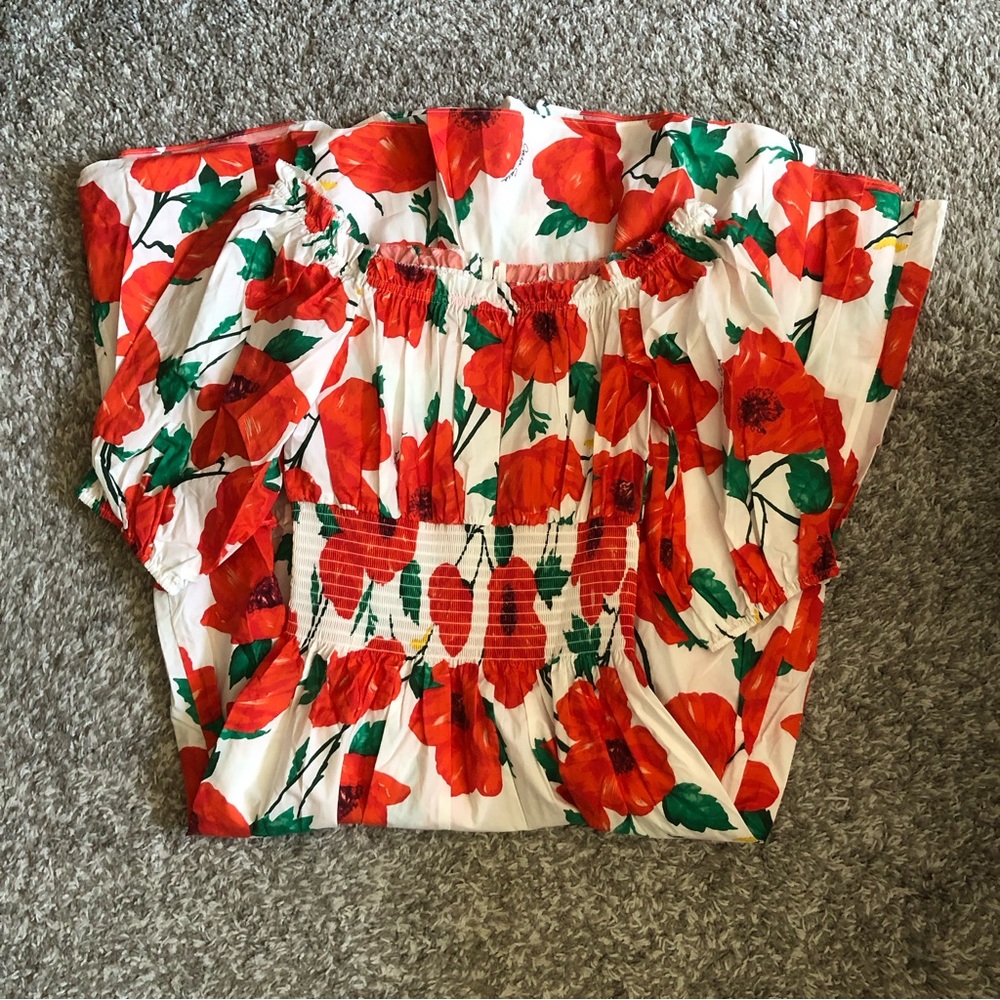 Cara Cara Floral Off-Shoulder Dress - Size Small - Picture 5 of 10
